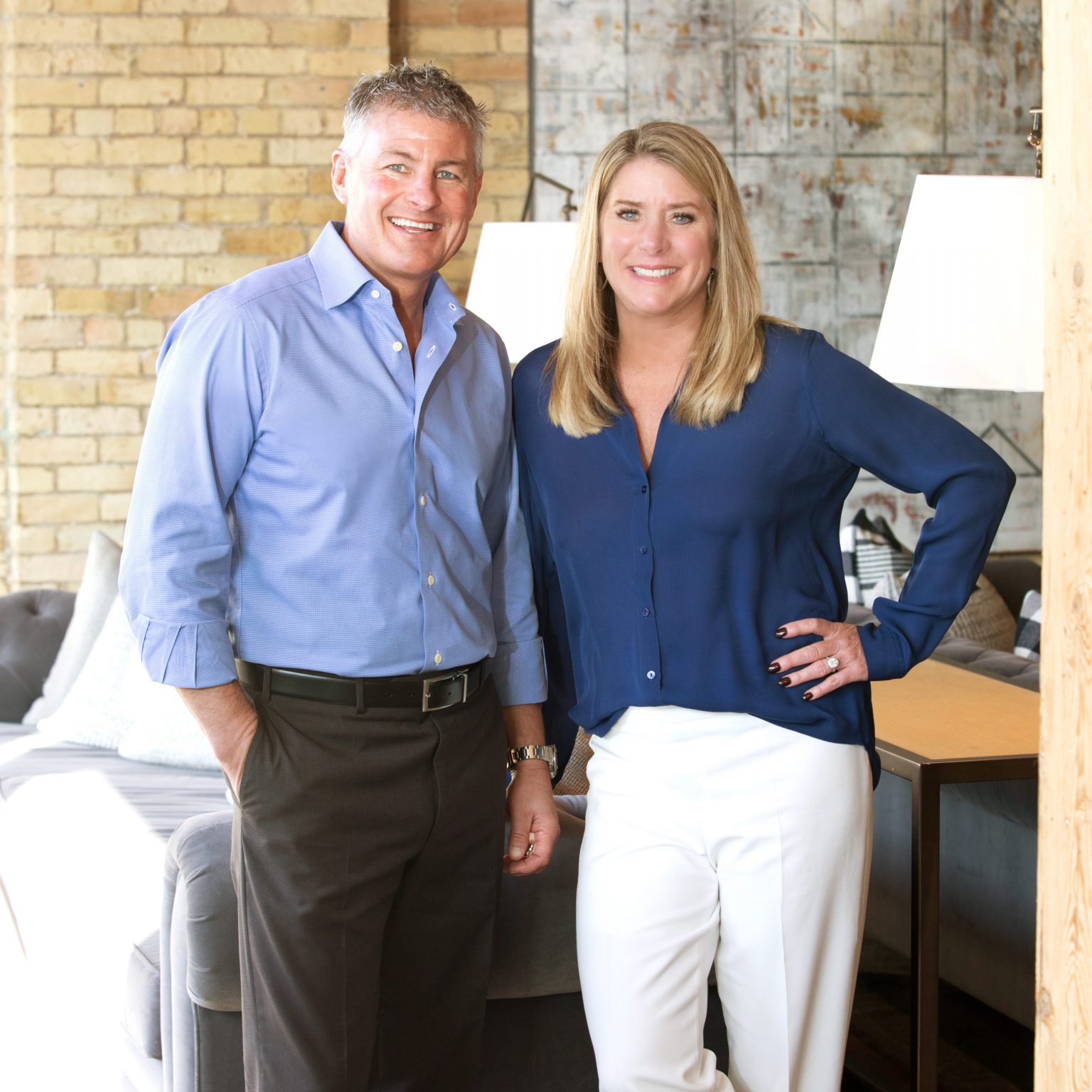 Todd and Pamela posing together